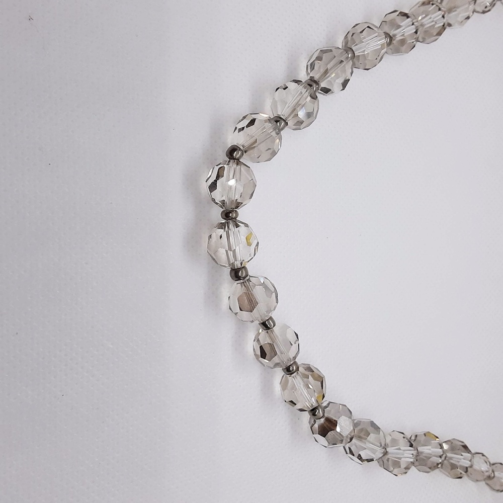 Ann Taylor Loft Opera Necklace Beaded Chaton Cryst - Picture 10 of 13